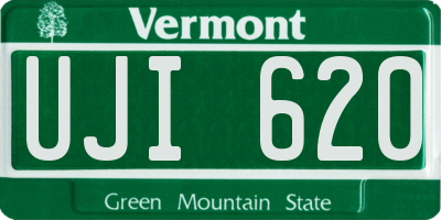 VT license plate UJI620