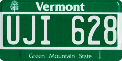VT license plate UJI628