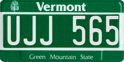 VT license plate UJJ565