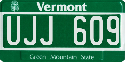 VT license plate UJJ609