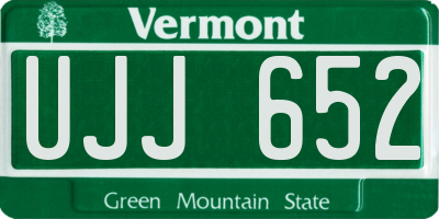 VT license plate UJJ652