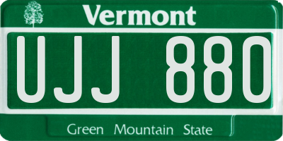 VT license plate UJJ880