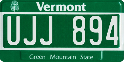 VT license plate UJJ894