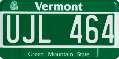 VT license plate UJL464