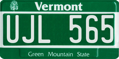 VT license plate UJL565
