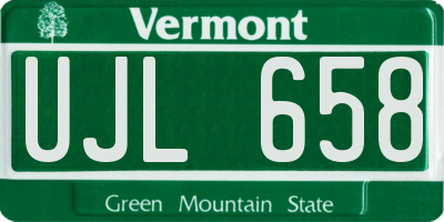 VT license plate UJL658