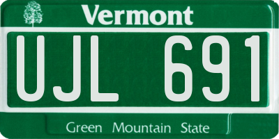 VT license plate UJL691