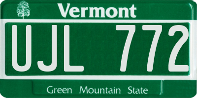 VT license plate UJL772