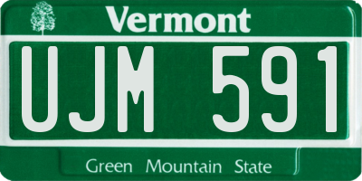 VT license plate UJM591