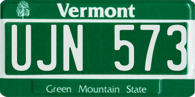 VT license plate UJN573