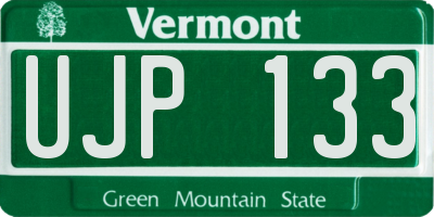 VT license plate UJP133