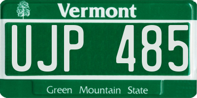 VT license plate UJP485