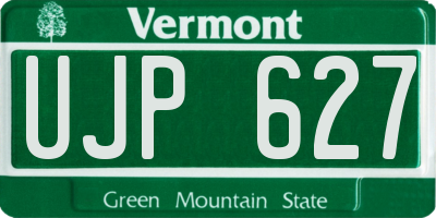 VT license plate UJP627