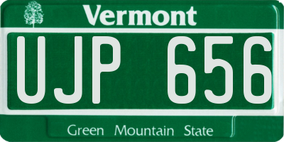 VT license plate UJP656