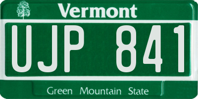 VT license plate UJP841