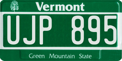 VT license plate UJP895