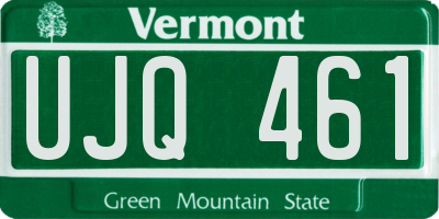 VT license plate UJQ461