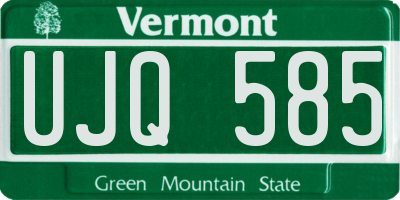 VT license plate UJQ585