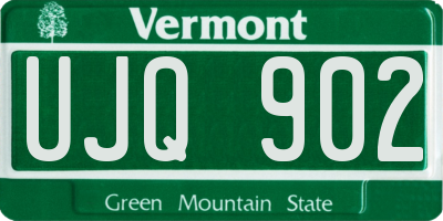 VT license plate UJQ902