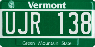 VT license plate UJR138