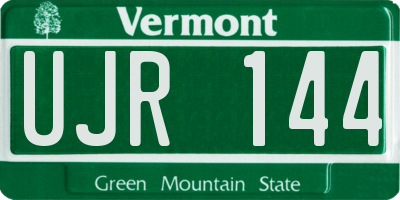 VT license plate UJR144