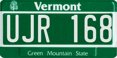 VT license plate UJR168