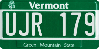 VT license plate UJR179