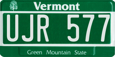 VT license plate UJR577