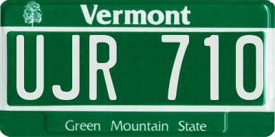 VT license plate UJR710