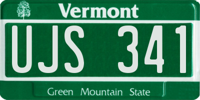 VT license plate UJS341
