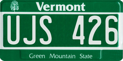 VT license plate UJS426