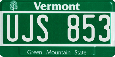 VT license plate UJS853
