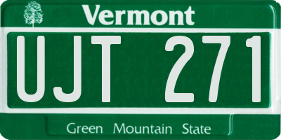 VT license plate UJT271