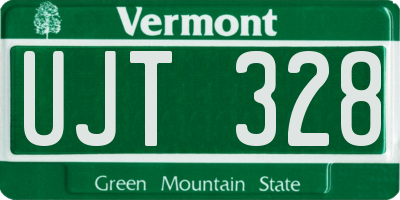 VT license plate UJT328