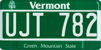 VT license plate UJT782