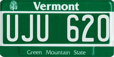 VT license plate UJU620