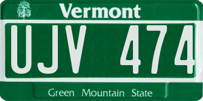 VT license plate UJV474