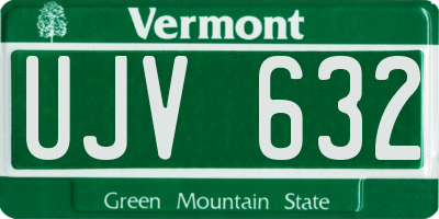 VT license plate UJV632