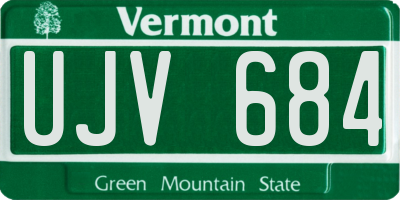 VT license plate UJV684