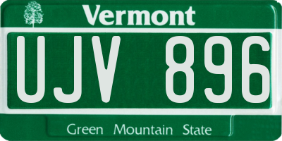 VT license plate UJV896