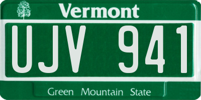 VT license plate UJV941