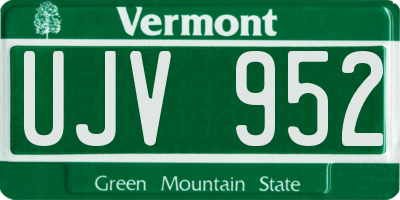 VT license plate UJV952