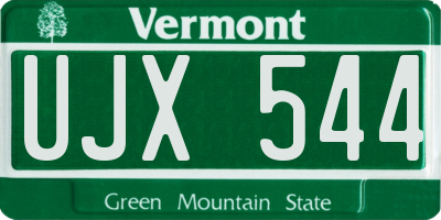 VT license plate UJX544