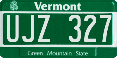 VT license plate UJZ327