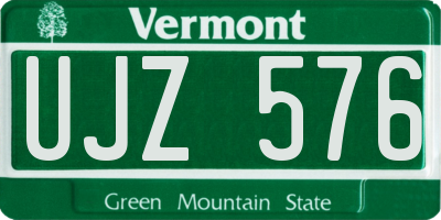 VT license plate UJZ576