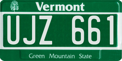 VT license plate UJZ661