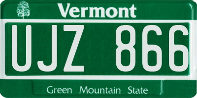 VT license plate UJZ866
