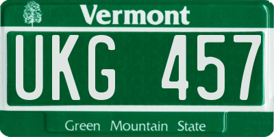 VT license plate UKG457