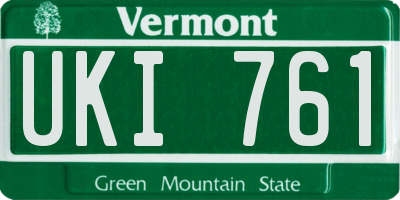 VT license plate UKI761