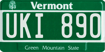 VT license plate UKI890